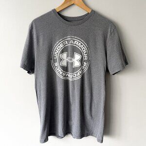 Under Armour Heatgear Men's Gray Graphic Logo T Shirt